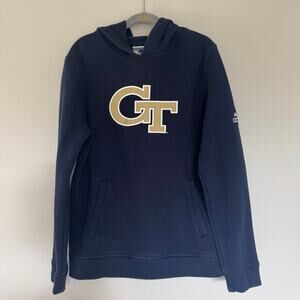 ADIDAS Georgia Tech Yellow Jackets Embroidered Logo Hooded Sweatshirt